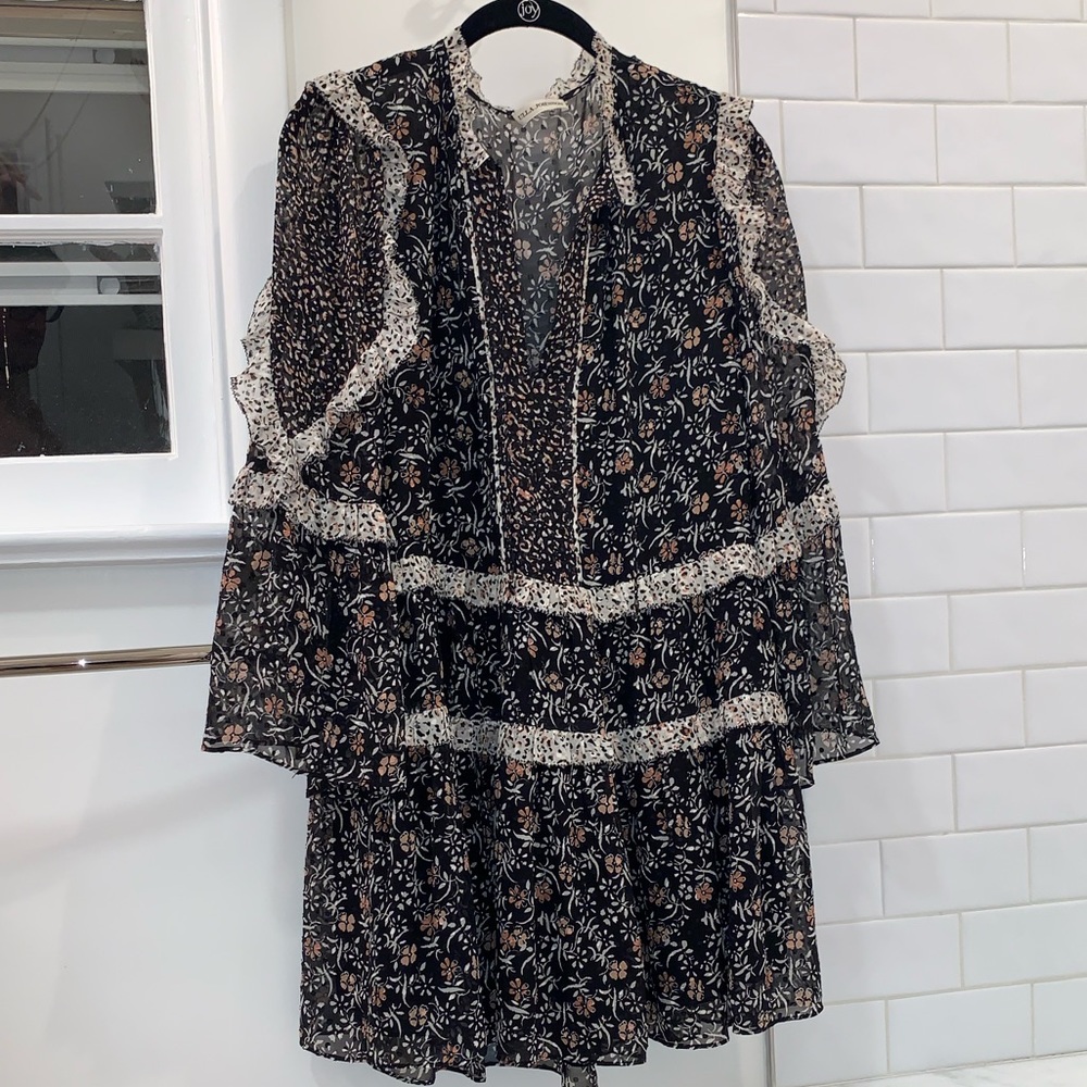 ULLA JOHNSON ESSIE CREPE MINI DRESS